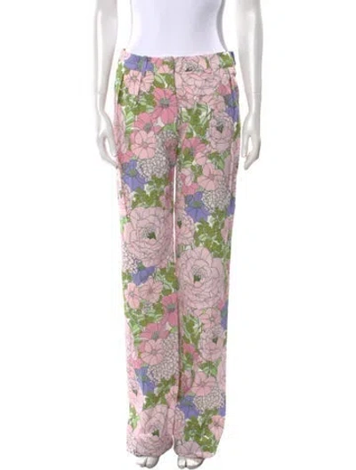 Pre-owned Tom Ford Printed Straight Leg Pants In Pink