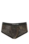 Tom Ford Leopard Print Stretch Cotton Briefs In 208