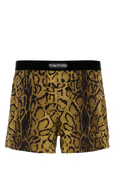 Tom Ford Printed Stretch Satin Boxer