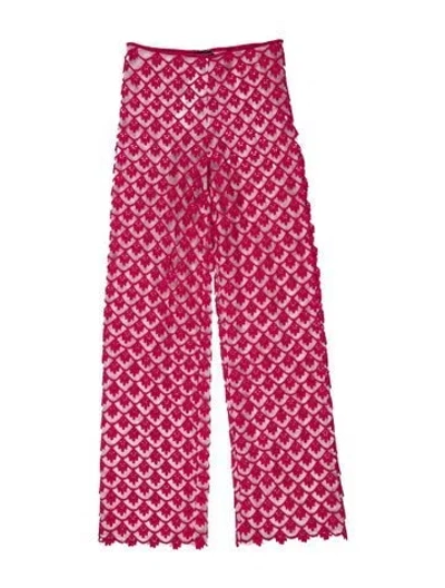 Pre-owned Tom Ford Printed Wide Leg Pants In Multi