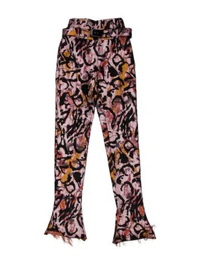 Pre-owned Tom Ford Printed Wide Leg Pants In Pink