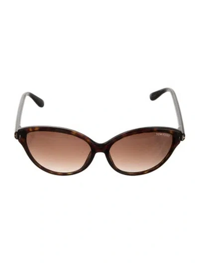 Pre-owned Tom Ford Priscilla Cat-eye Sunglasses In Brown