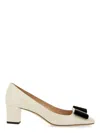 Tom Ford Audrey Velvet Bow Ballerina Pump In Beige