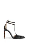 Tom Ford 90 Snake-effect Leather Pumps In Black