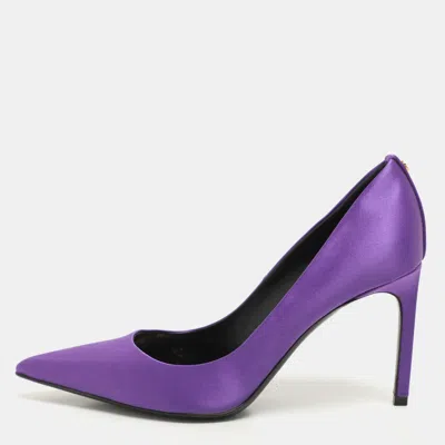 Pre-owned Tom Ford Purple Satin Pointed Toe Pumps Size 37