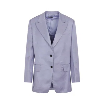 TOM FORD TOM FORD PURPLE SOFT FLUID TWILL BOYFRIEND JACKET