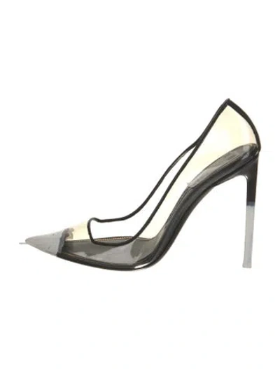Pre-owned Tom Ford Pvc Leather Trim Embellishment Pumps In Black