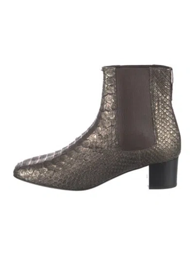 Pre-owned Tom Ford Python Animal Print Chelsea Boots