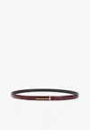 Tom Ford Croc-effect Leather Belt In Brown
