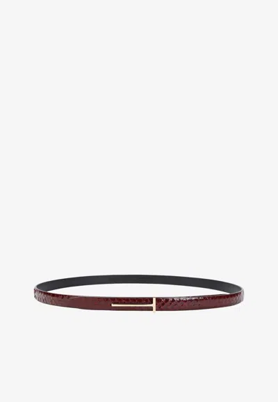 TOM FORD PYTHON LEATHER BELT