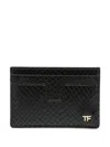 Tom Ford T-line Leather Cardholder In Black