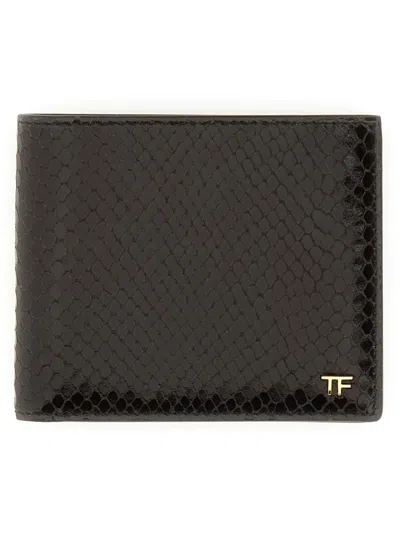 TOM FORD TOM FORD PYTHON PRINT CLASSIC BIFOLD WALLET