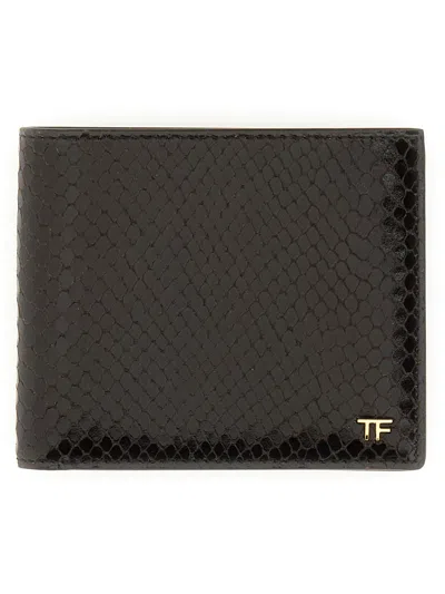 TOM FORD PYTHON PRINT CLASSIC BIFOLD WALLET