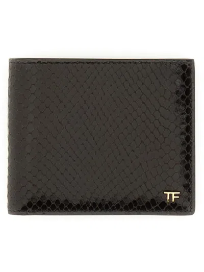 TOM FORD TOM FORD PYTHON PRINT CLASSIC BIFOLD WALLET