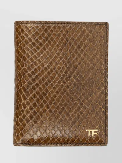 TOM FORD PYTHON PRINT FOLDING CARD WALLET