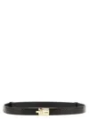 Tom Ford Python-print Calfskin Belt In Brown