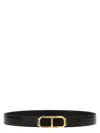 Tom Ford Python-print Leather Reversible Belt In Black