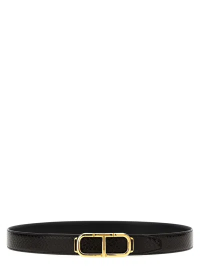 TOM FORD TOM FORD PYTHON-PRINT LEATHER REVERSIBLE BELT
