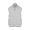 Tom Ford Quilted Ribbed Collar Side Pockets Jacket In Gray