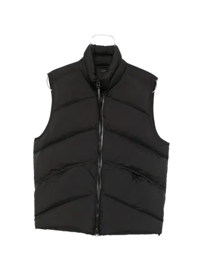 Tom Ford Quilted Leather-trim Gilet In Black