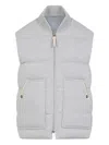 Tom Ford Quilted Ribbed Collar Side Pockets Jacket In Blue