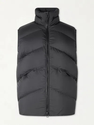 Tom Ford Quilted Leather-trim Gilet In Black