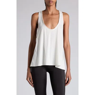 Tom Ford Racerback Slub Cotton Blend Tank In Off White