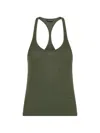 Tom Ford Ribbed Texture Racerback Silk-cupro Tank Top In Green