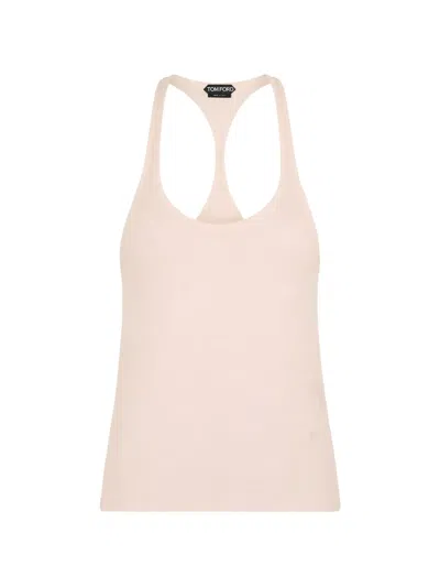 Tom Ford Slim Fit Racerback Top In Neutral