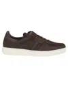 TOM FORD TOM FORD RADCLIFFE CROCODILE-EFFECT NUBUCK LOW TOP SNEAKERS