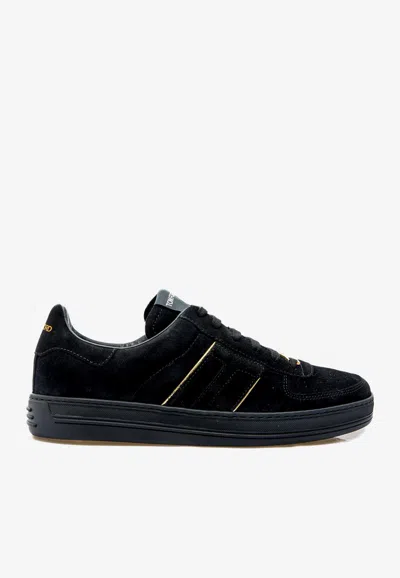 Tom Ford Radcliffe Leather Sneakers In Black