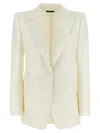 Tom Ford Single-breasted Long-sleeved Suit Jacket In Yellow