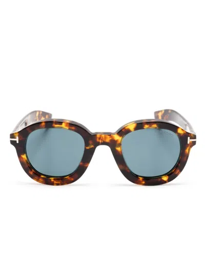 Tom Ford Raffa Pantos-frame Sunglasses In Brown