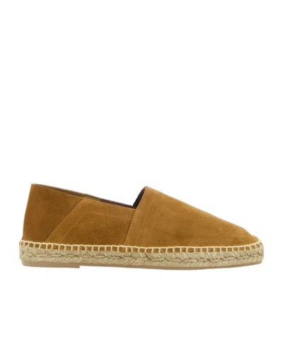 Tom Ford Raffia Suede Espadrilles In Brown