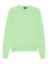 Tom Ford Cashmere Crew Neck Sweater Long Sleeves In Green