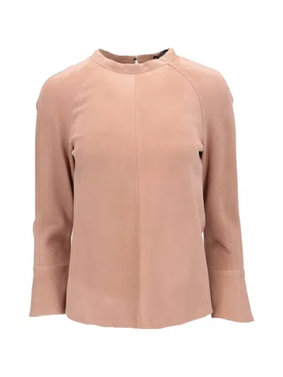 Tom Ford Raglan-sleeve Suede Blouse In Pink