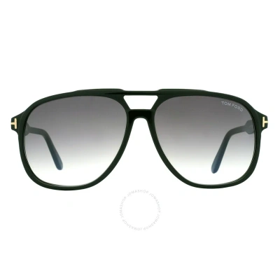Tom Ford Raoul Smoke Gradient Navigator Men's Sunglasses Ft0753 01b 62 In Black