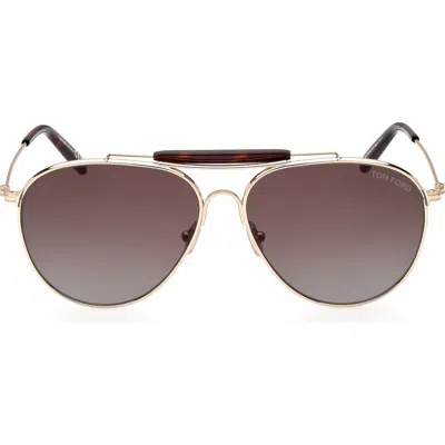 Tom Ford Raphael-02 59mm Gradient Aviator Sunglasses