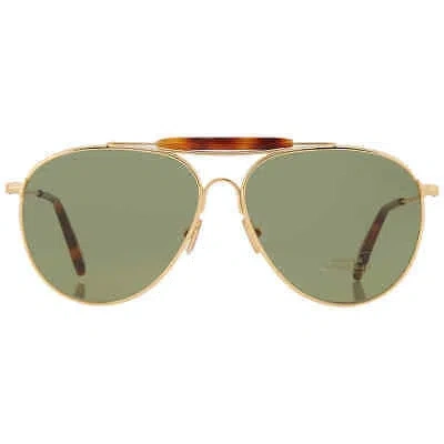 Pre-owned Tom Ford Raphael Green Pilot Men's Sunglasses Ft0995 30n 59 Ft0995 30n 59