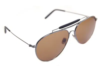 Pre-owned Tom Ford Raphael Men Sunglasses Tf995 08e 59mm Large Pilot Gunmetal Grey Brown