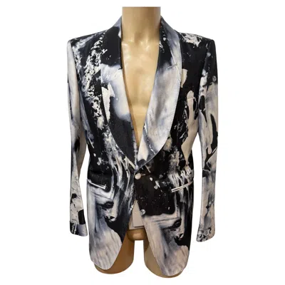 Pre-owned Tom Ford Rare  "atticus" Man Smoking Jacket It48 In Black
