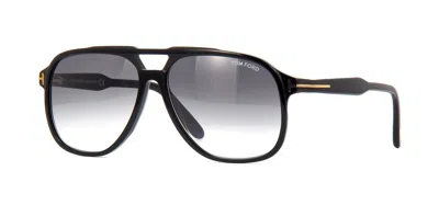 Pre-owned Tom Ford Raul Ft 0753 Black/grey Shaded (01b) Sunglasses In Gray