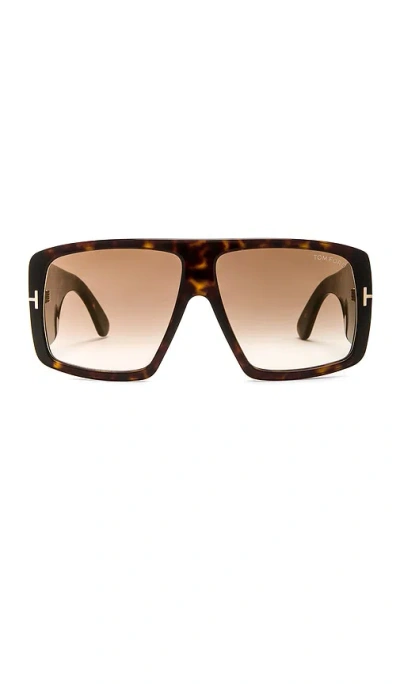 Tom Ford Raven Sunglasses In Shiny Dark Havana