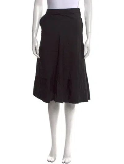 Pre-owned Tom Ford Raw-edge Trim Knee-length Skirt In Black