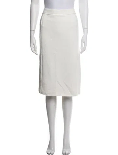 Pre-owned Tom Ford Raw-edge Trim Midi Length Skirt In Neutrals