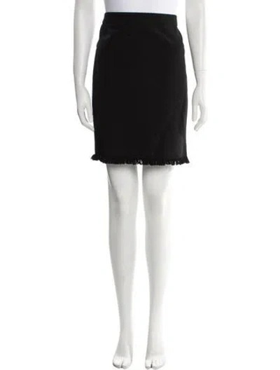 Pre-owned Tom Ford Raw-edge Trim Mini Skirt In Black