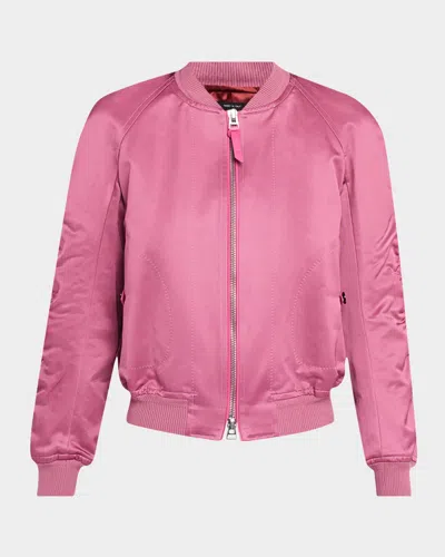 Tom Ford Rayon Satin Bomber Jacket In Fuchsia Ro