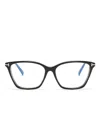 Tom Ford Rectangle-frame Glasses In Black