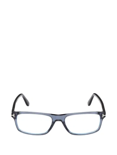 Tom Ford Rectangle-frame Glasses In Blue
