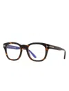 Tom Ford Rectangle-frame Glasses In Brown